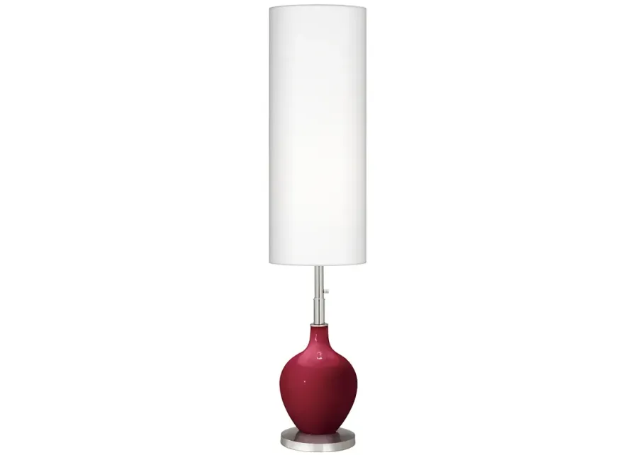 Color Plus Ovo 60" High Antique Red Glass Floor Lamp