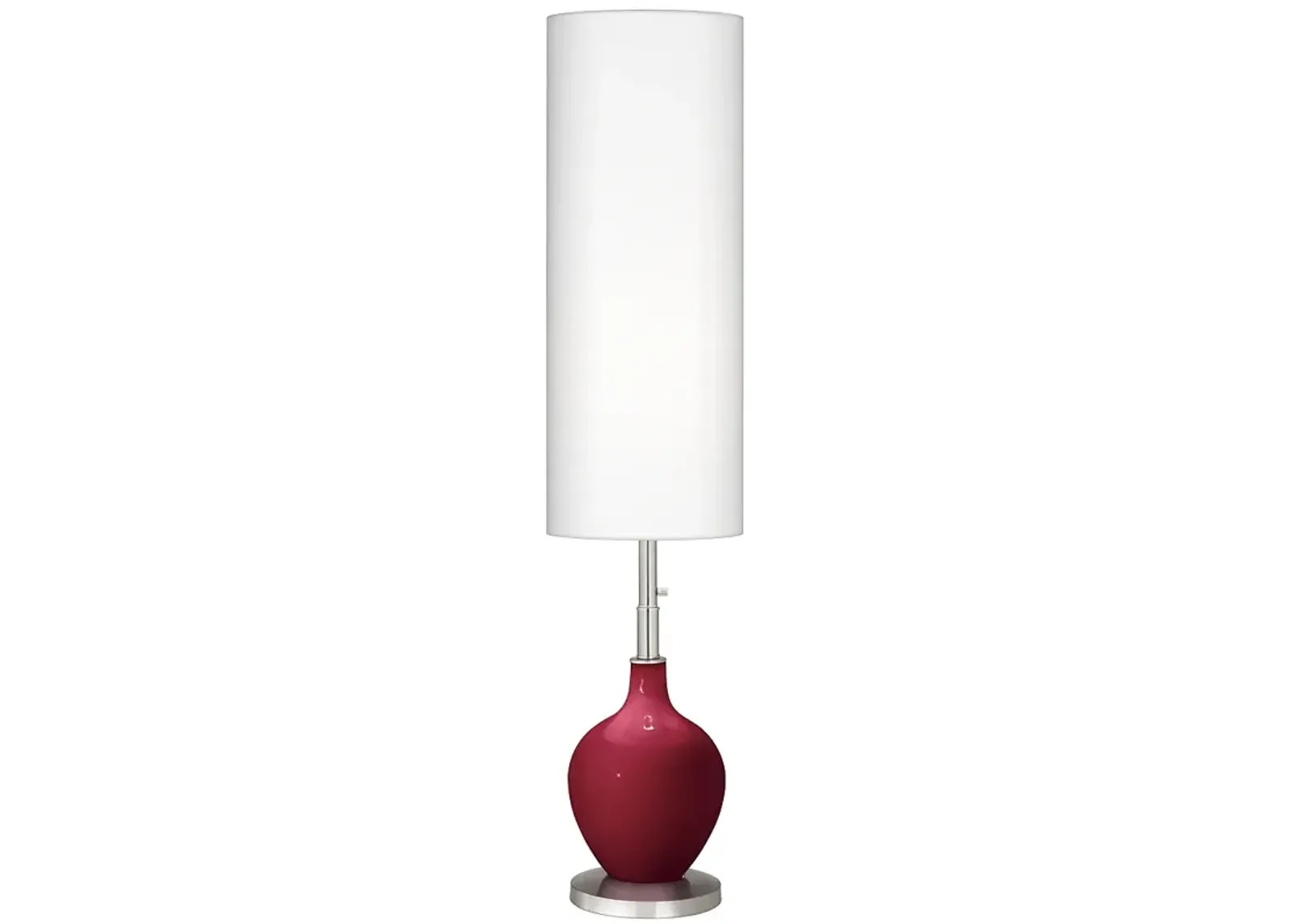 Color Plus Ovo 60" High Antique Red Glass Floor Lamp