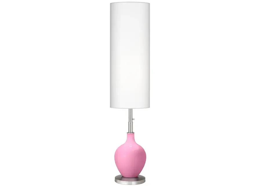 Color Plus Ovo 60" High Modern Candy Pink Floor Lamp