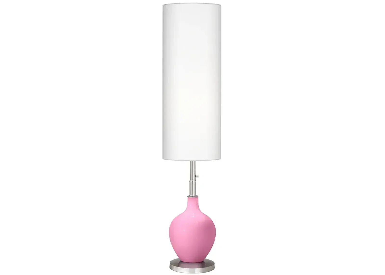 Color Plus Ovo 60" High Modern Candy Pink Floor Lamp