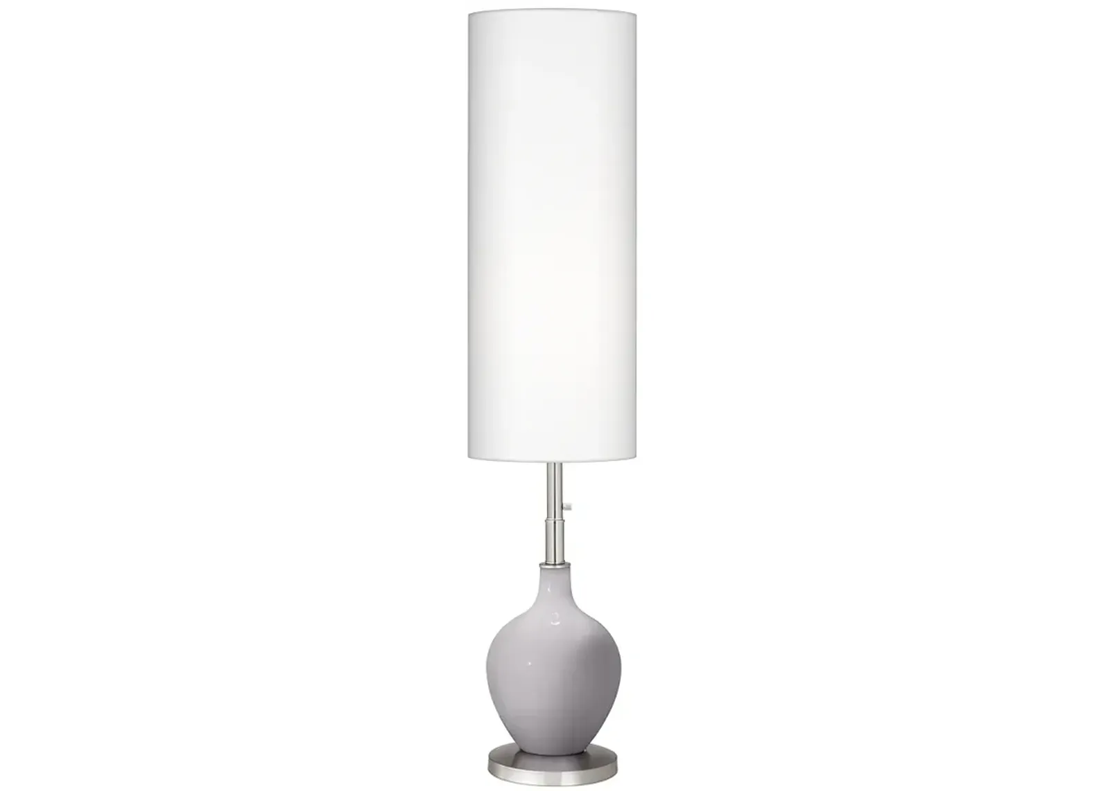 Color Plus Ovo 60" High Modern Glass Swanky Gray Floor Lamp