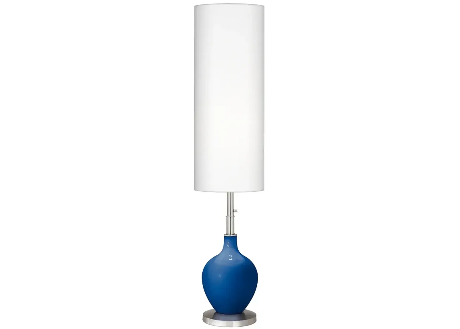 Color Plus Ovo 60" High Modern Glass Hyper Blue Floor Lamp