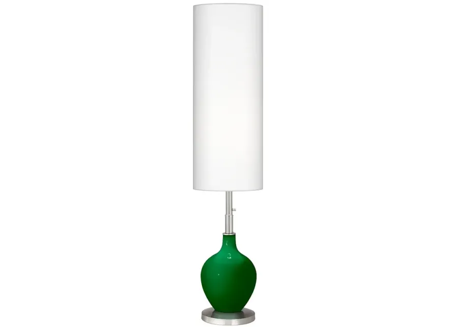 Color Plus Ovo 60" High Modern Glass Envy Green Floor Lamp