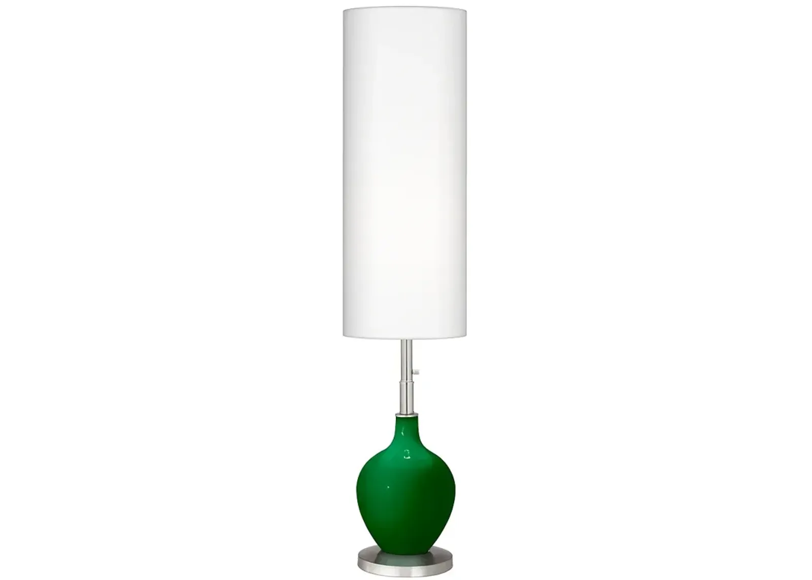 Color Plus Ovo 60" High Modern Glass Envy Green Floor Lamp