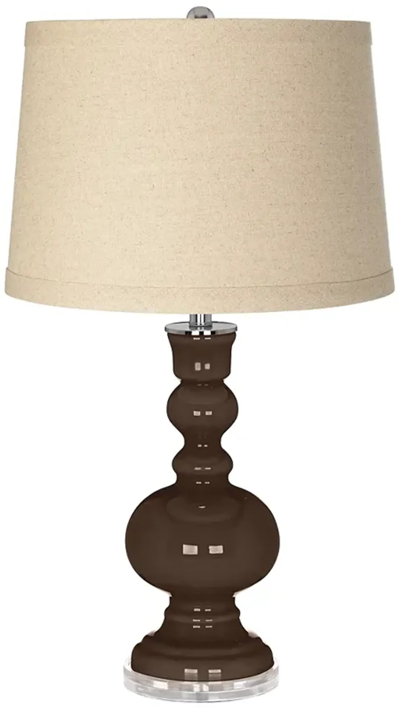 Color Plus Apothecary 30" High Burlap Shade Carafe Brown Table Lamp