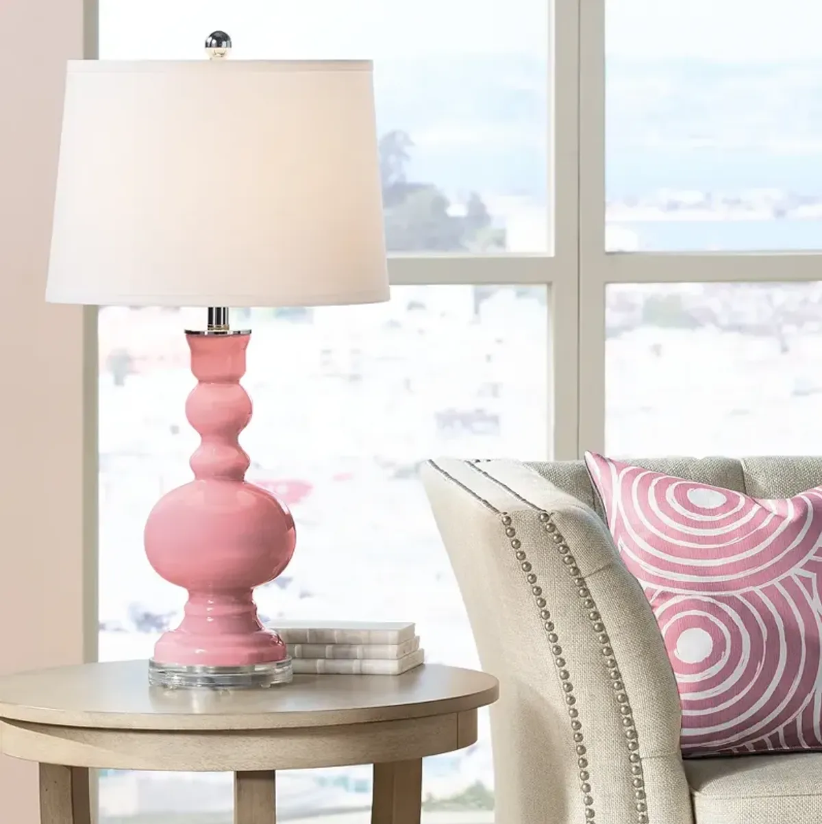 Color Plus Apothecary 30" High Haute Pink Table Lamp