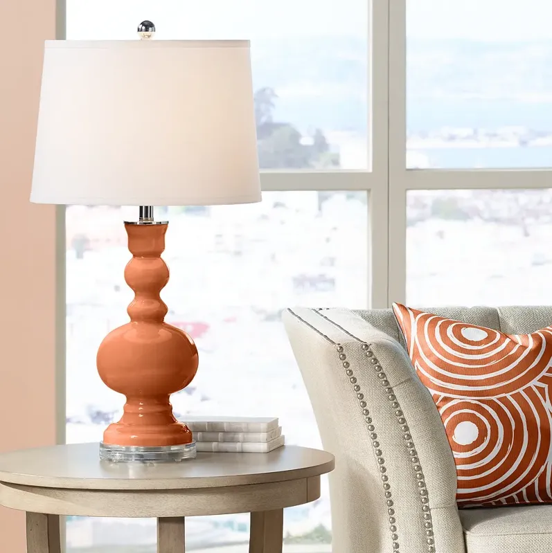 Color Plus Apothecary 30" High Robust Orange Table Lamp