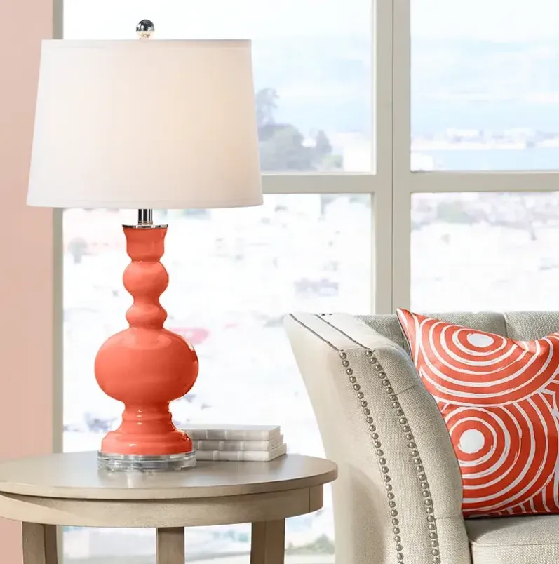 Daring Orange Apothecary Table Lamp