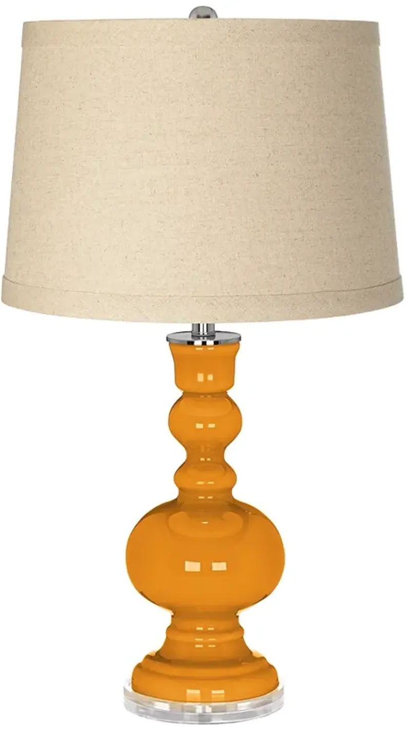 Carnival Burlap Drum Shade Apothecary Table Lamp