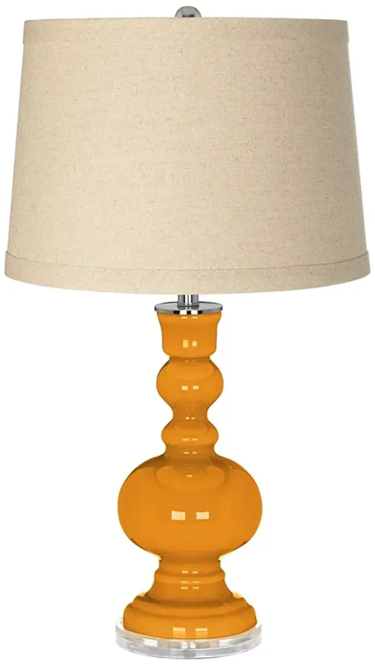 Color Plus Apothecary 30" High Burlap Shade Carnival Orange Table Lamp