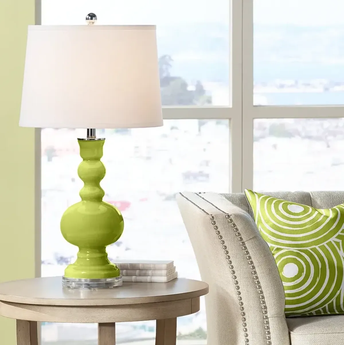 Color Plus Apothecary 30" High Parakeet Green Table Lamp