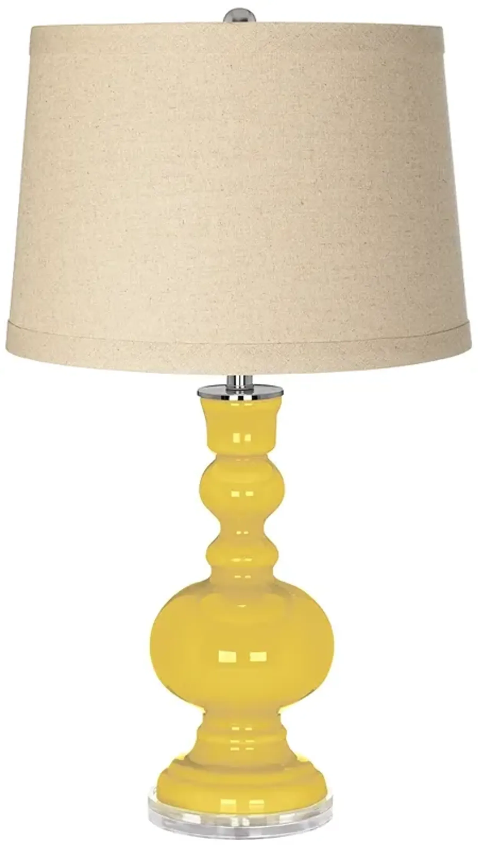 Color Plus Apothecary 30" Burlap Shade Lemon Zest Yellow Table Lamp