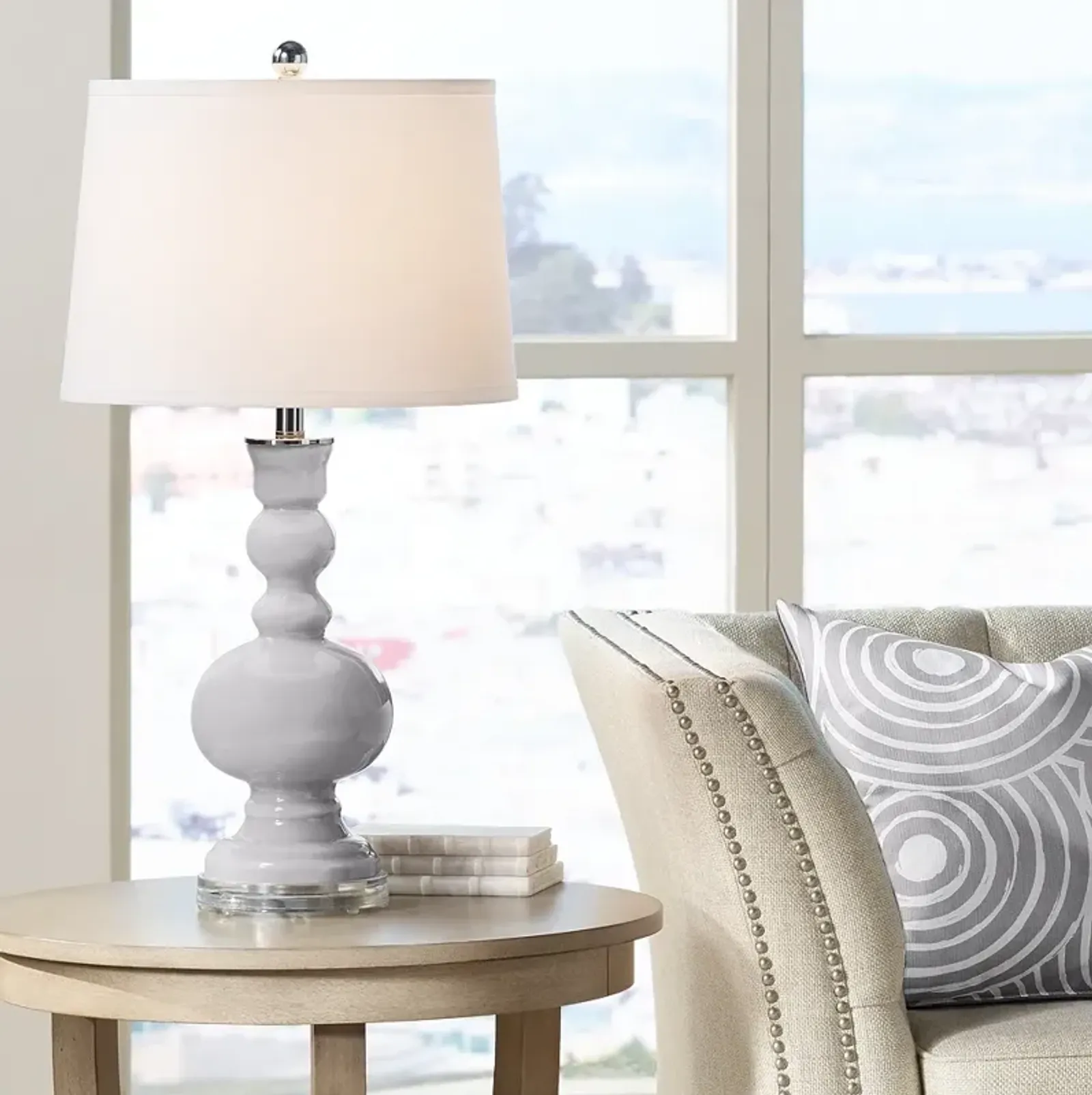 Color Plus Apothecary 20" High Swanky Gray Table Lamp