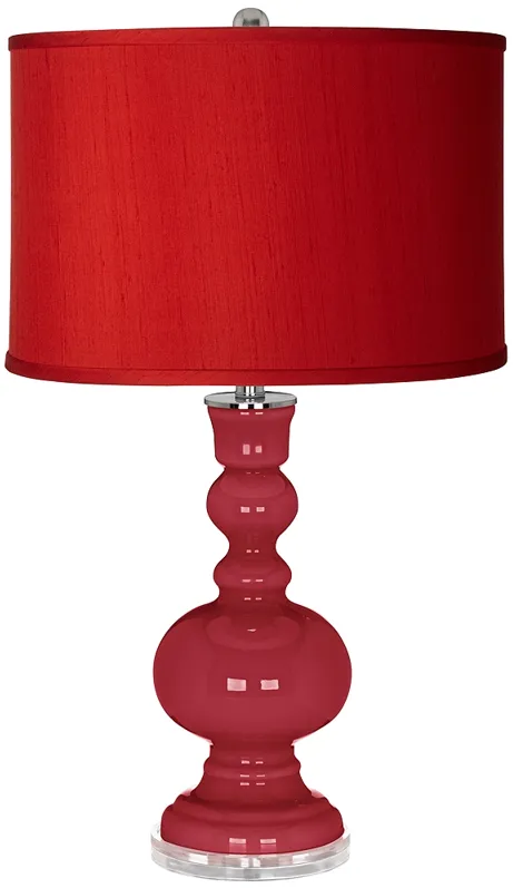 Samba - China Red Silk Shade Apothecary Table Lamp