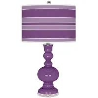 Passionate Purple Bold Stripe Apothecary Table Lamp