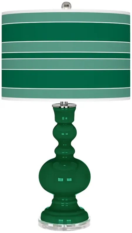 Greens Bold Stripe Apothecary Table Lamp
