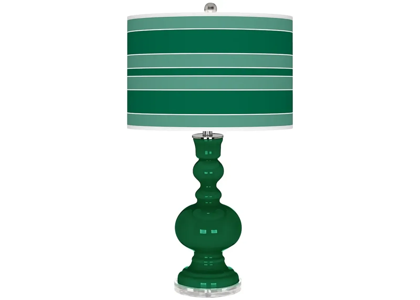 Greens Bold Stripe Apothecary Table Lamp