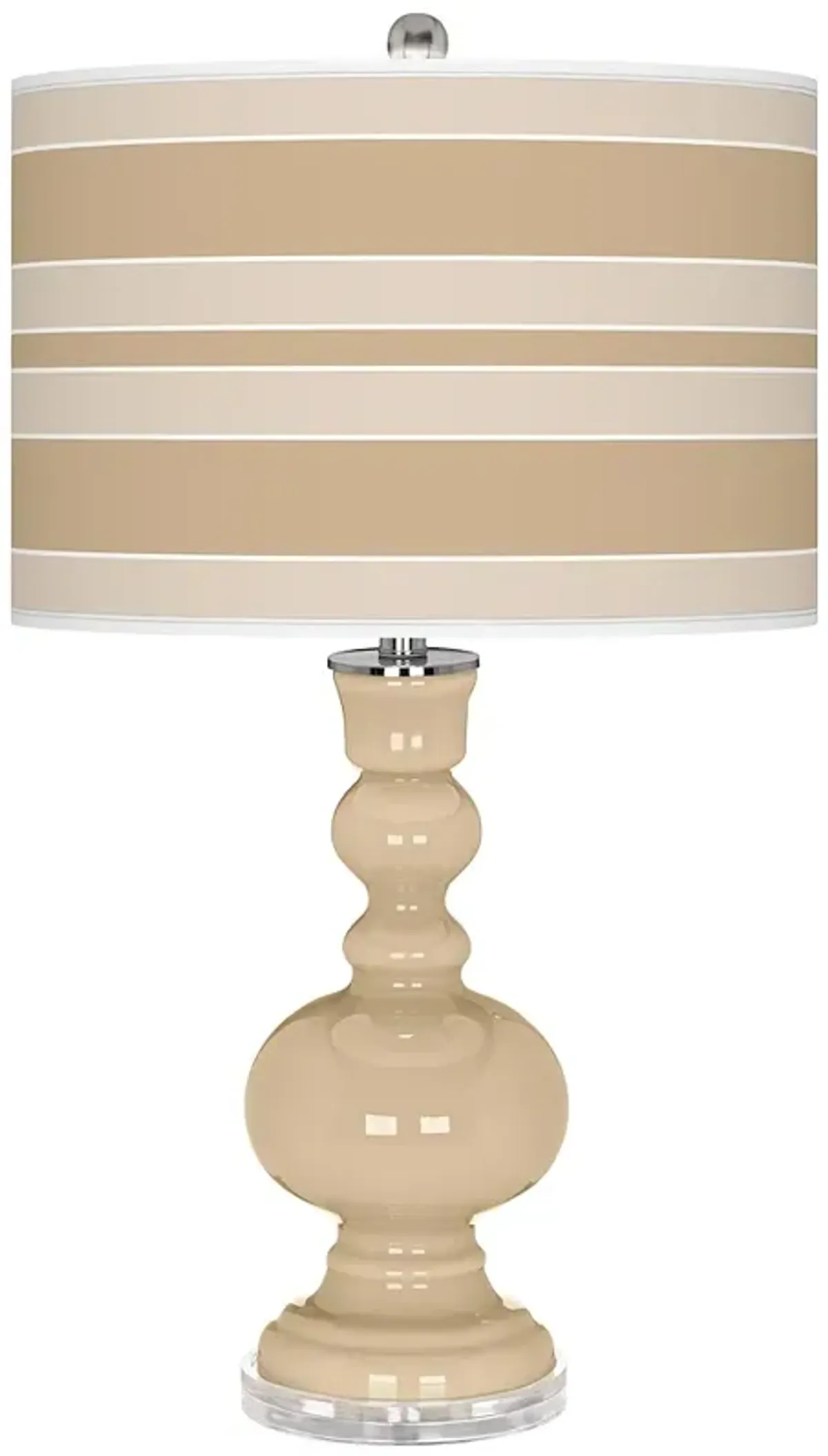 Color Plus Apothecary 30" Bold Stripe Shade Colonial Tan Table Lamp