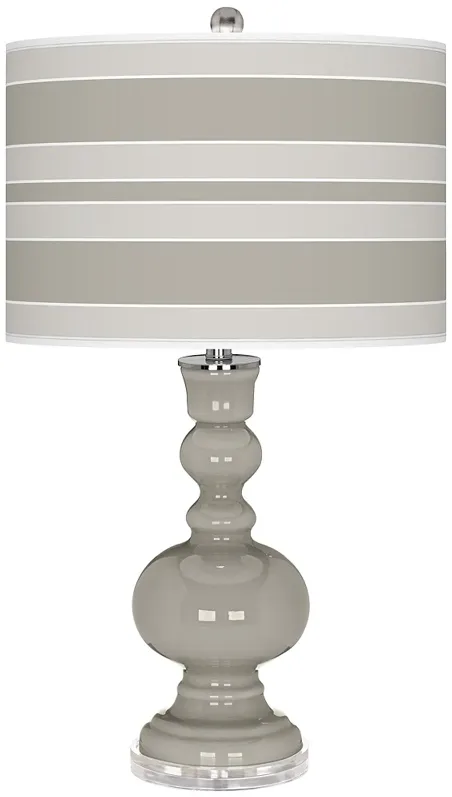 Requisite Gray Bold Stripe Apothecary Table Lamp