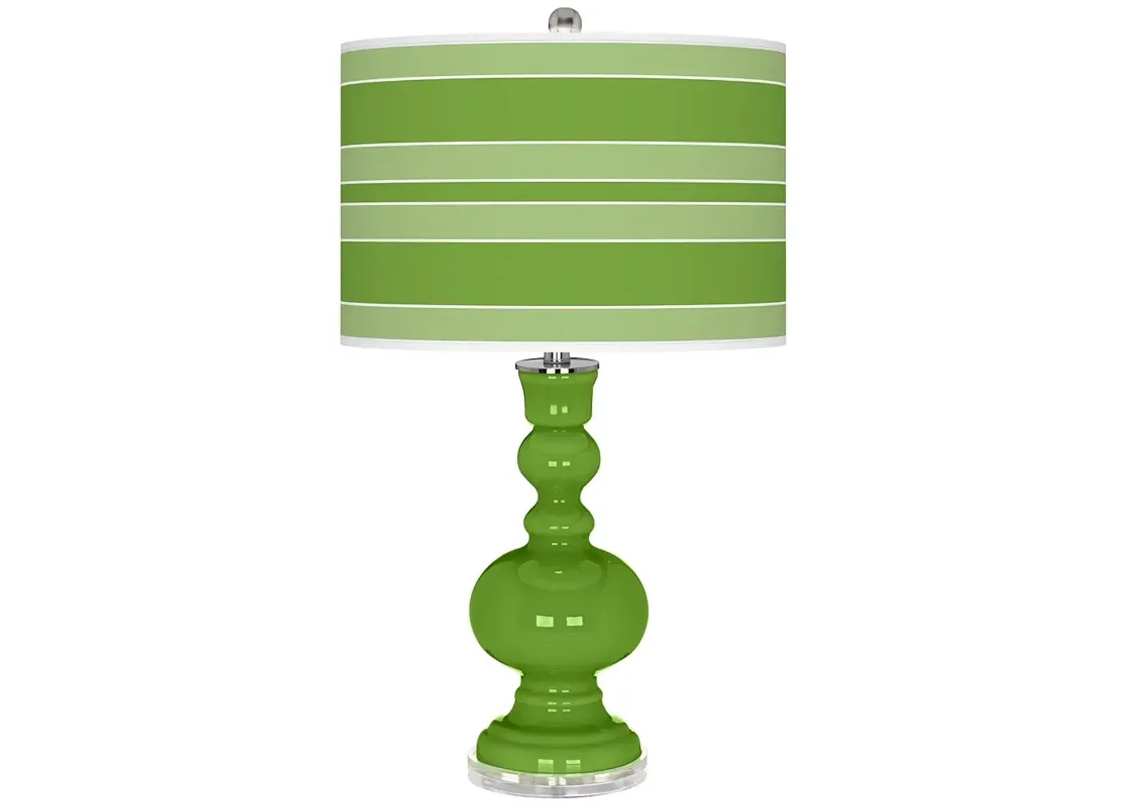 Rosemary Green Bold Stripe Apothecary Table Lamp