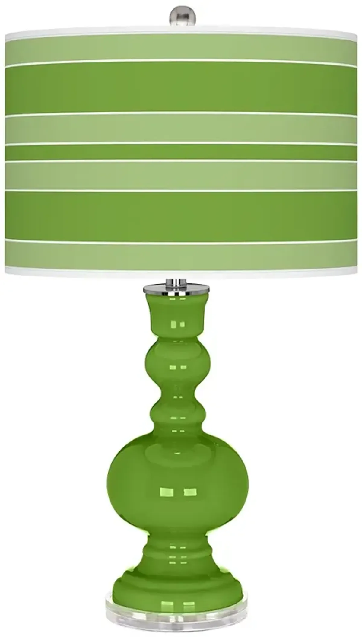 Rosemary Green Bold Stripe Apothecary Table Lamp