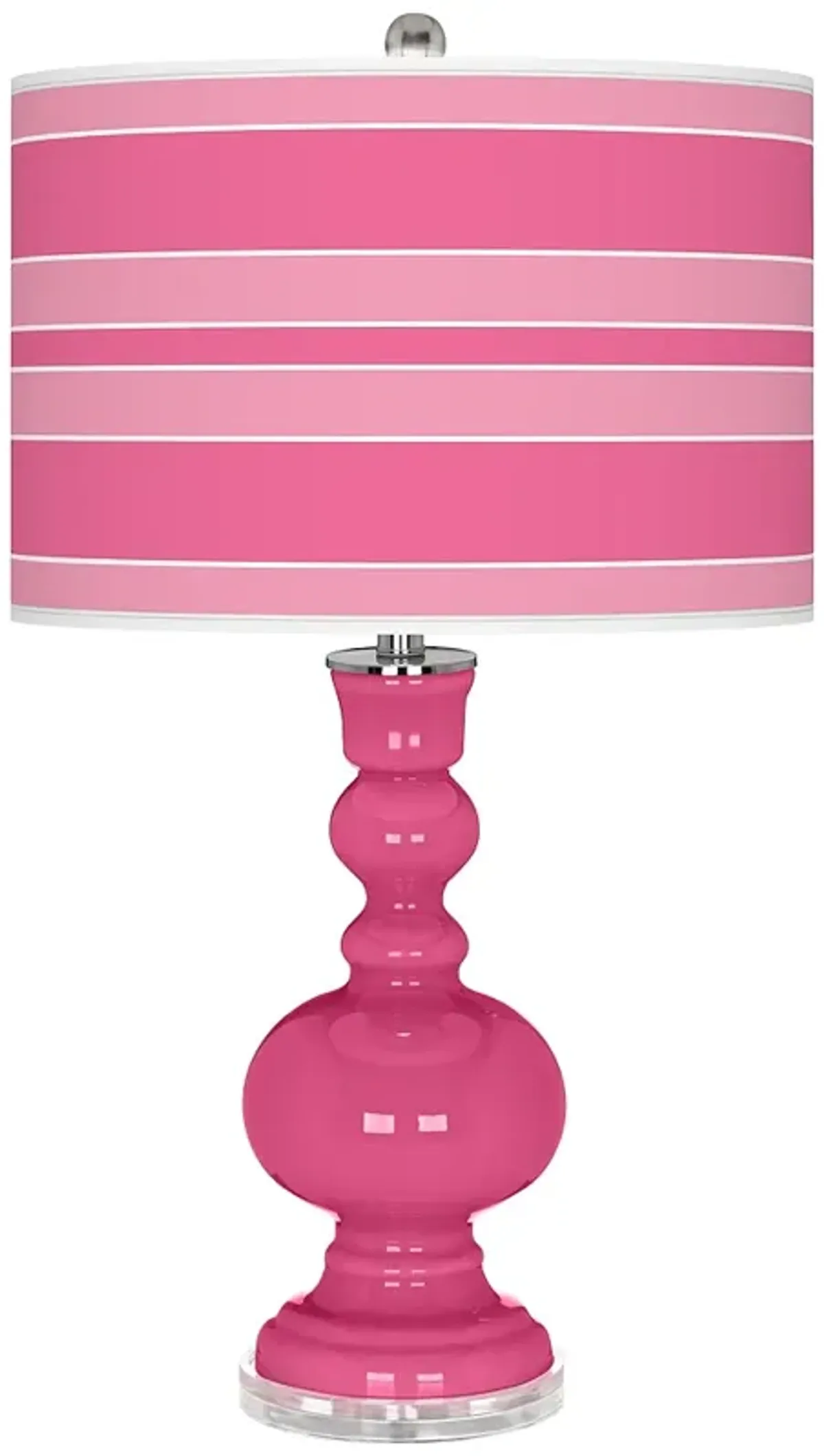Blossom Pink Bold Stripe Apothecary Table Lamp
