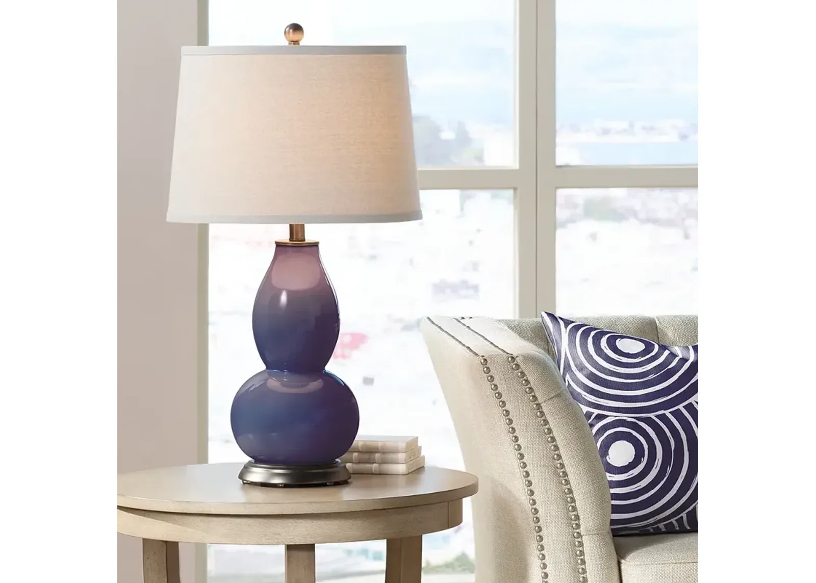 Quixotic Plum Double Gourd Table Lamp