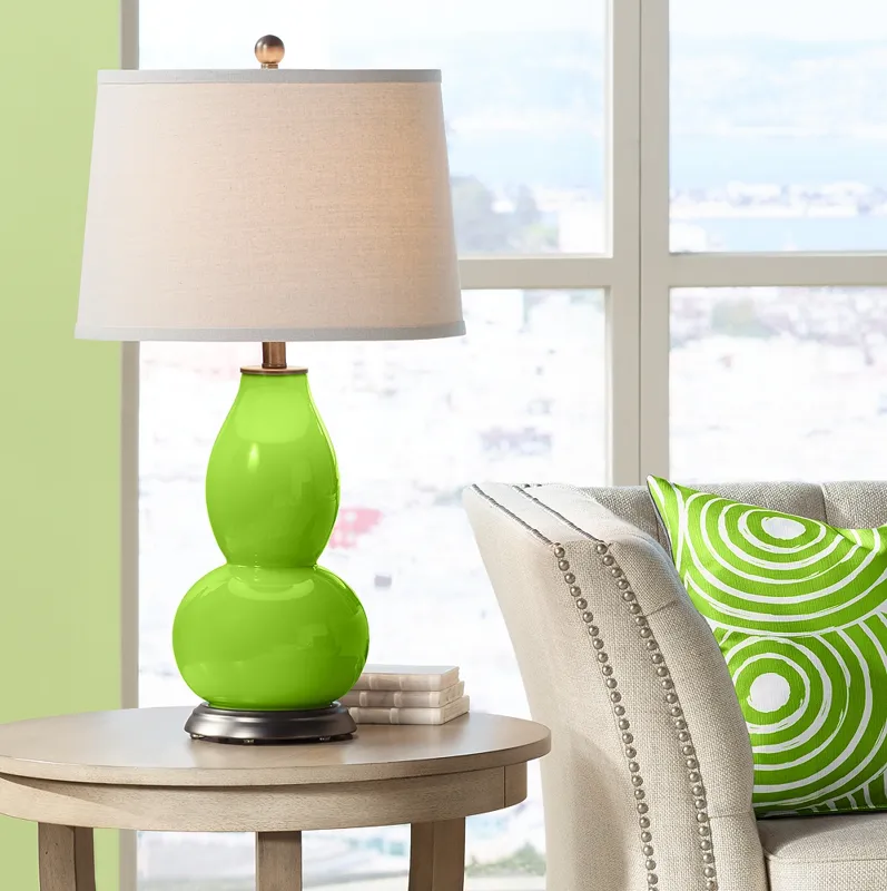 Neon Green Double Gourd Table Lamp