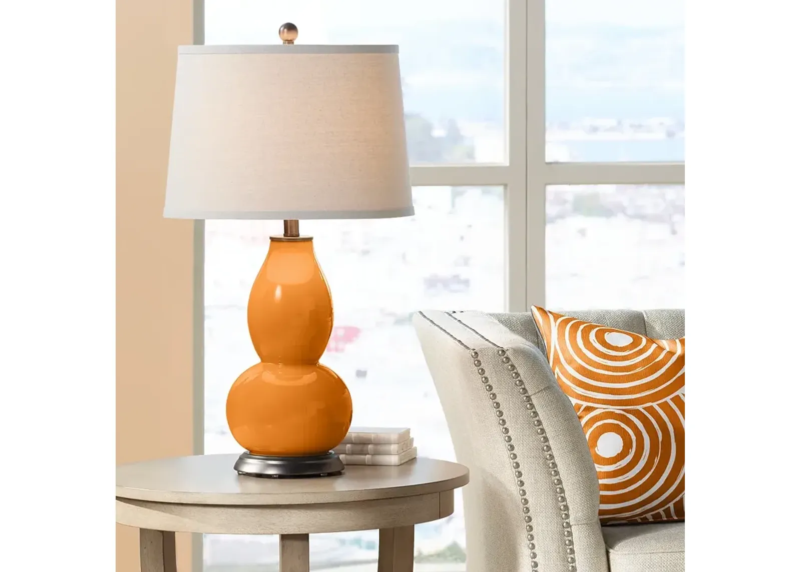 Cinnamon Spice Double Gourd Table Lamp