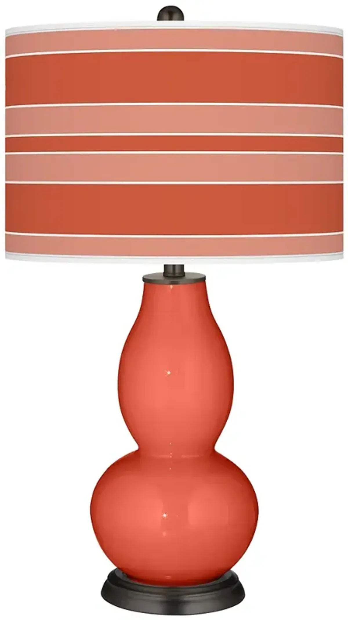 Koi Bold Stripe Double Gourd Table Lamp by Color Plus