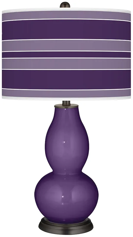 Acai  Bold Stripe Double Gourd Table Lamp