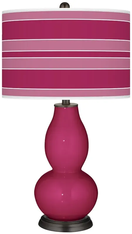 Vivacious Bold Stripe Double Gourd Table Lamp