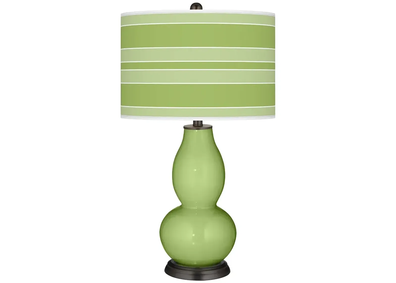 Lime Rickey Bold Stripe Double Gourd Table Lamp