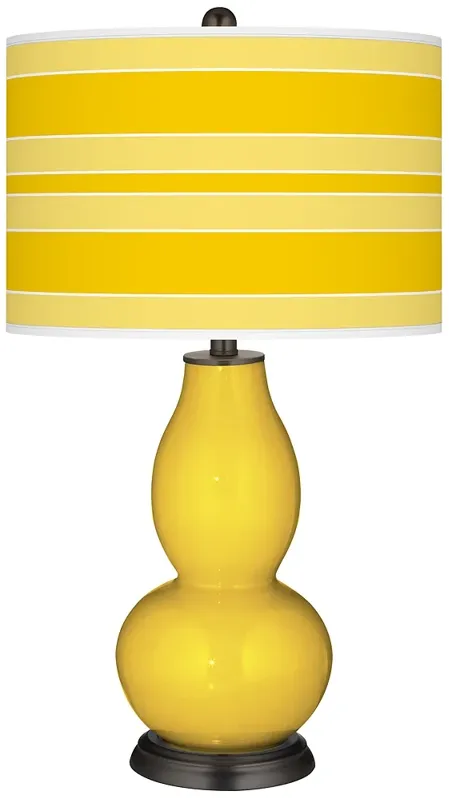 Citrus Bold Stripe Double Gourd Table Lamp