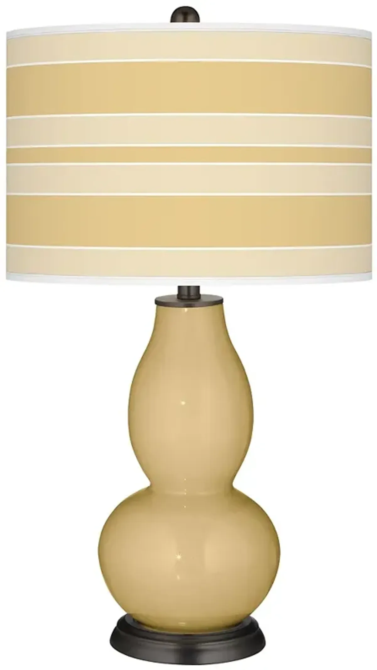 Humble Gold Bold Stripe Double Gourd Table Lamp