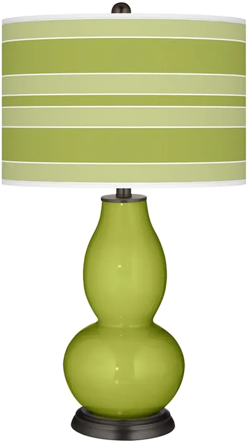 Parakeet Bold Stripe Double Gourd Table Lamp