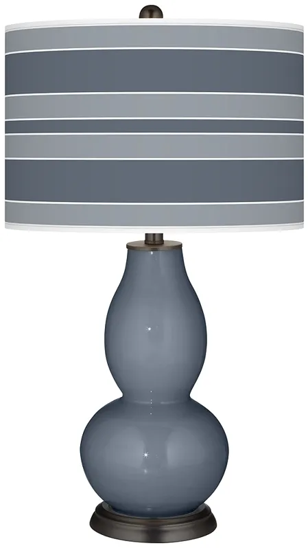 Granite Peak Bold Stripe Double Gourd Table Lamp