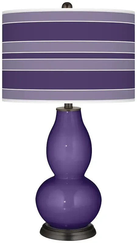 Izmir Purple Bold Stripe Double Gourd Table Lamp