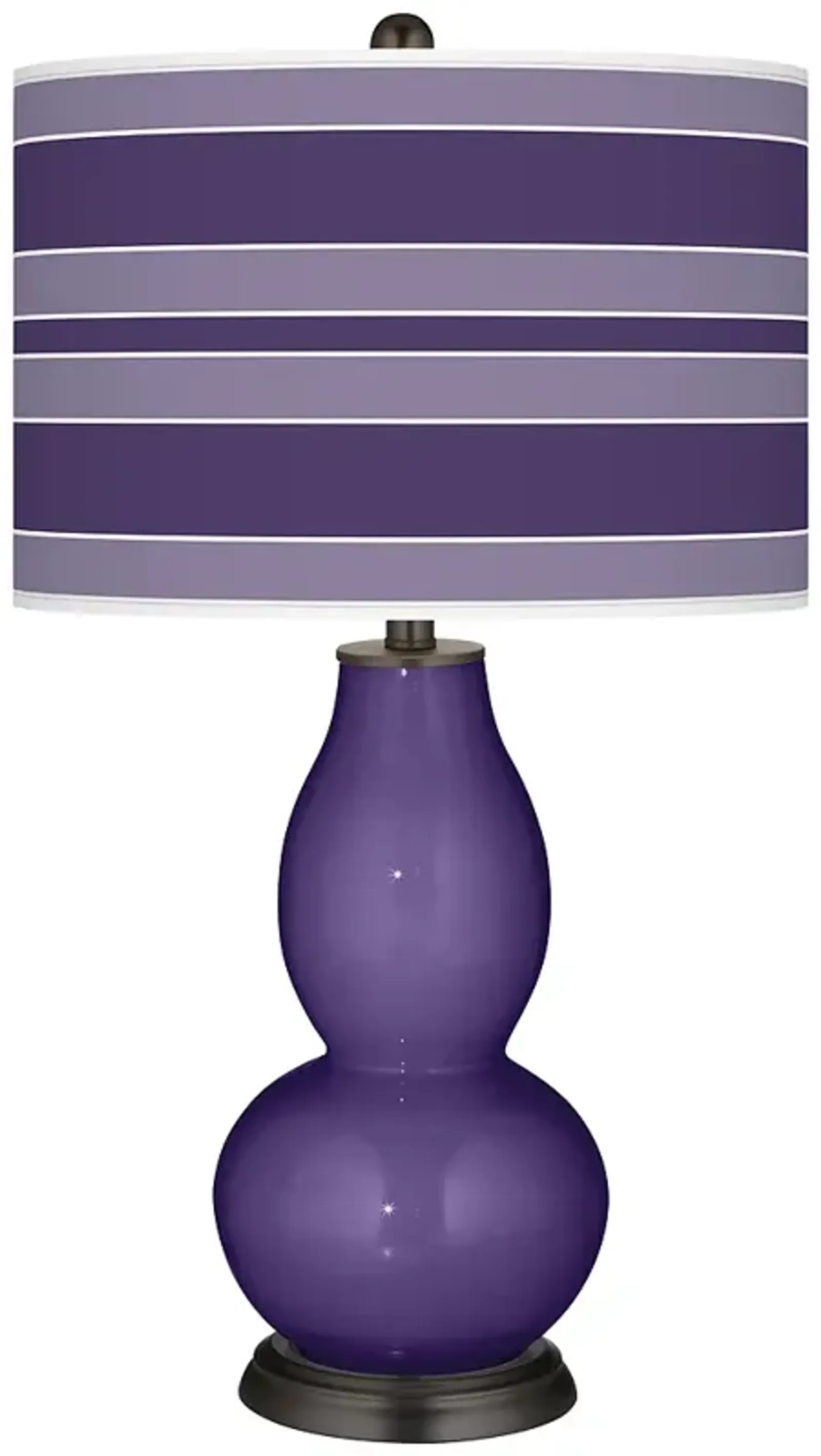 Izmir Purple Bold Stripe Double Gourd Table Lamp