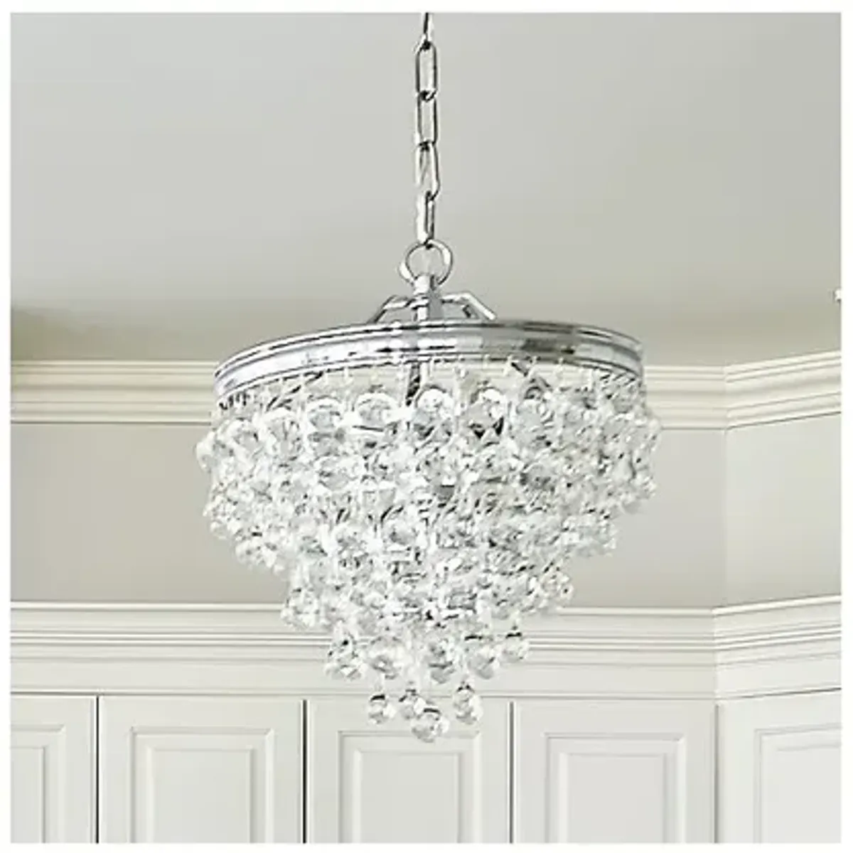 Calypso 12" Wide Crystal and Chrome Chandelier