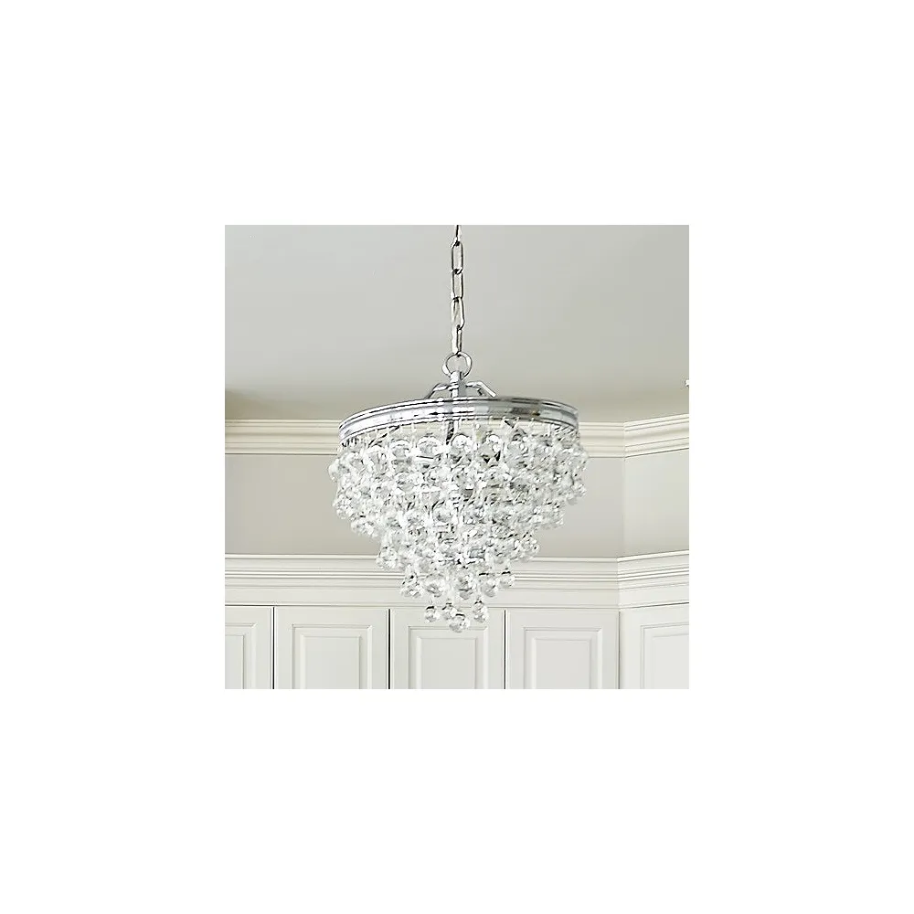 Calypso 12" Wide Crystal and Chrome Chandelier