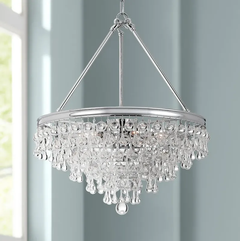 Crystorama Calypso 20" Wide Crystal and Chrome Chandelier