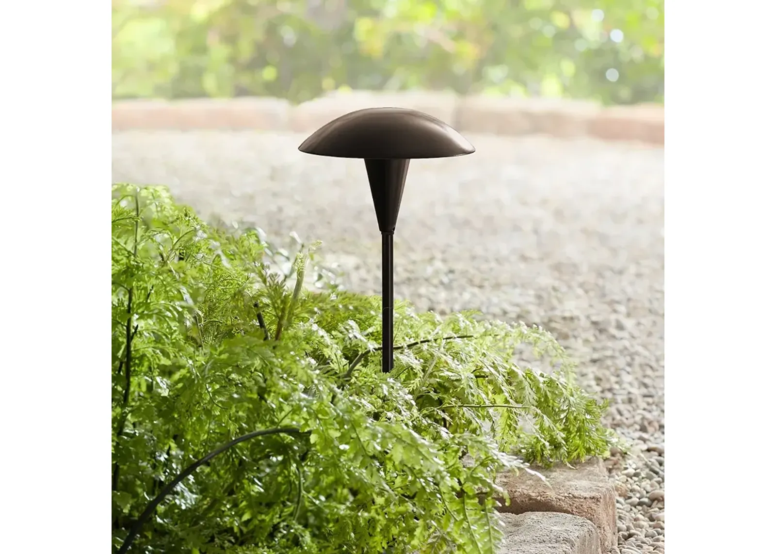 Large Mushroom 18" High Bronze Low Voltage LED Path Light