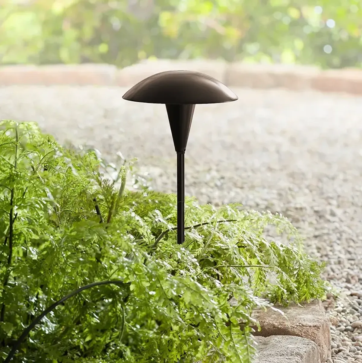 Large Mushroom 18" High Bronze Low Voltage LED Path Light