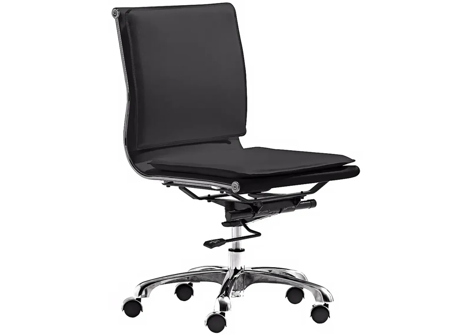 Aidan Black Armless Adjustable Office Chair