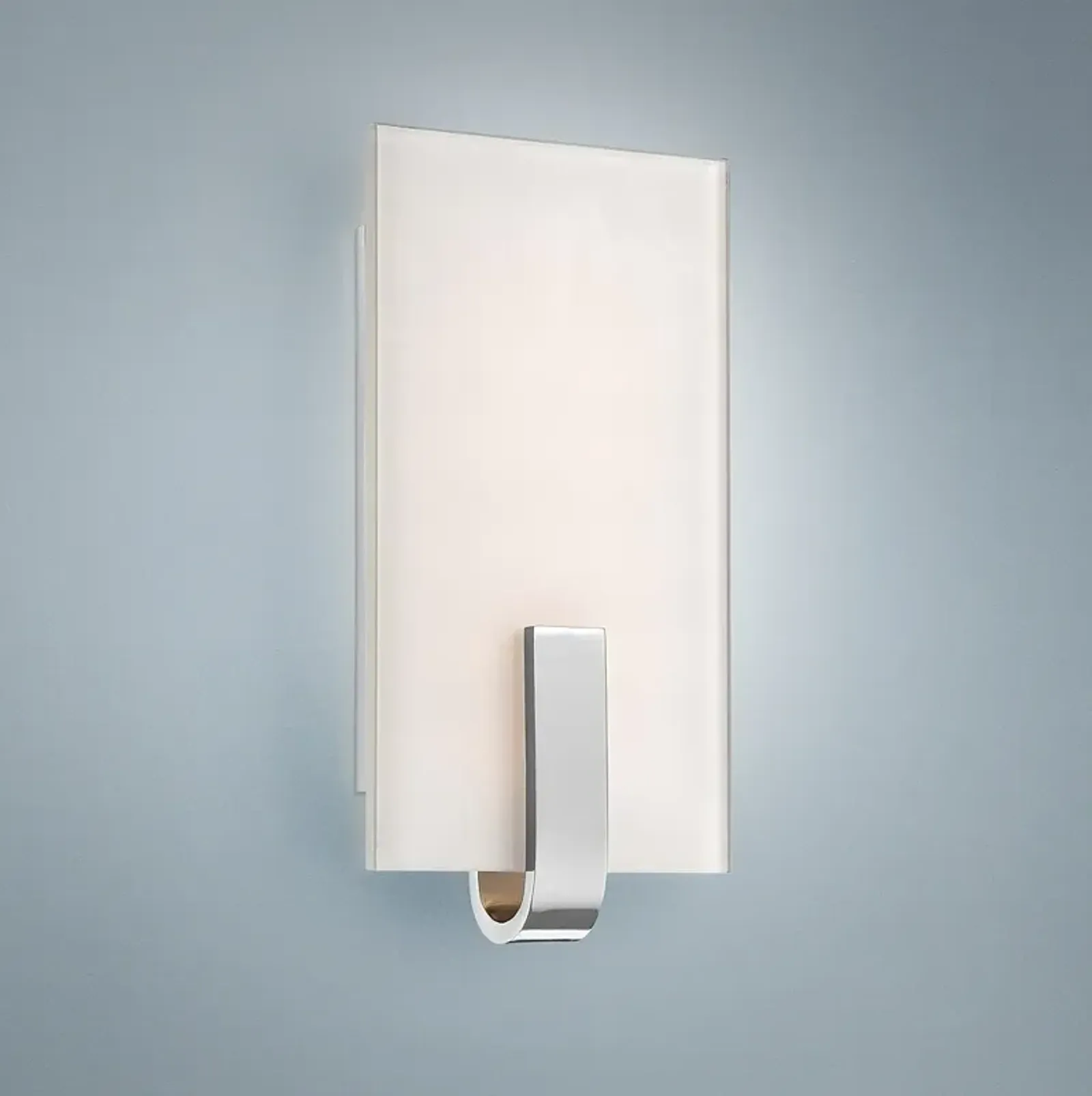 George Kovacs 12" High Polished Nickel LED Wall Sconce