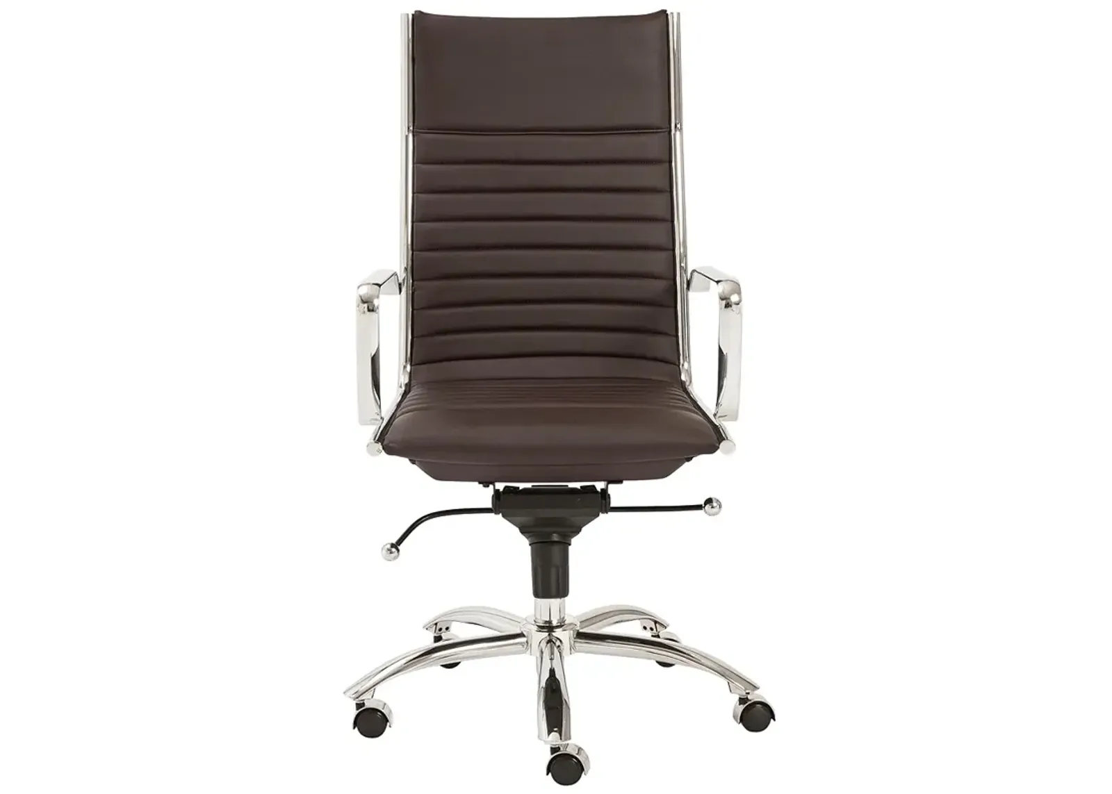 Dirk Brown Leatherette High Back Adjustable Office Chair