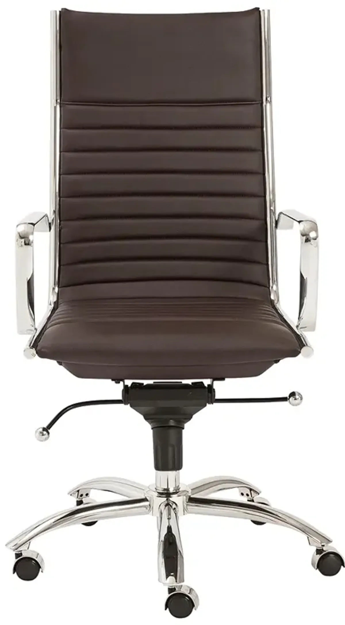 Dirk Brown Leatherette High Back Adjustable Office Chair