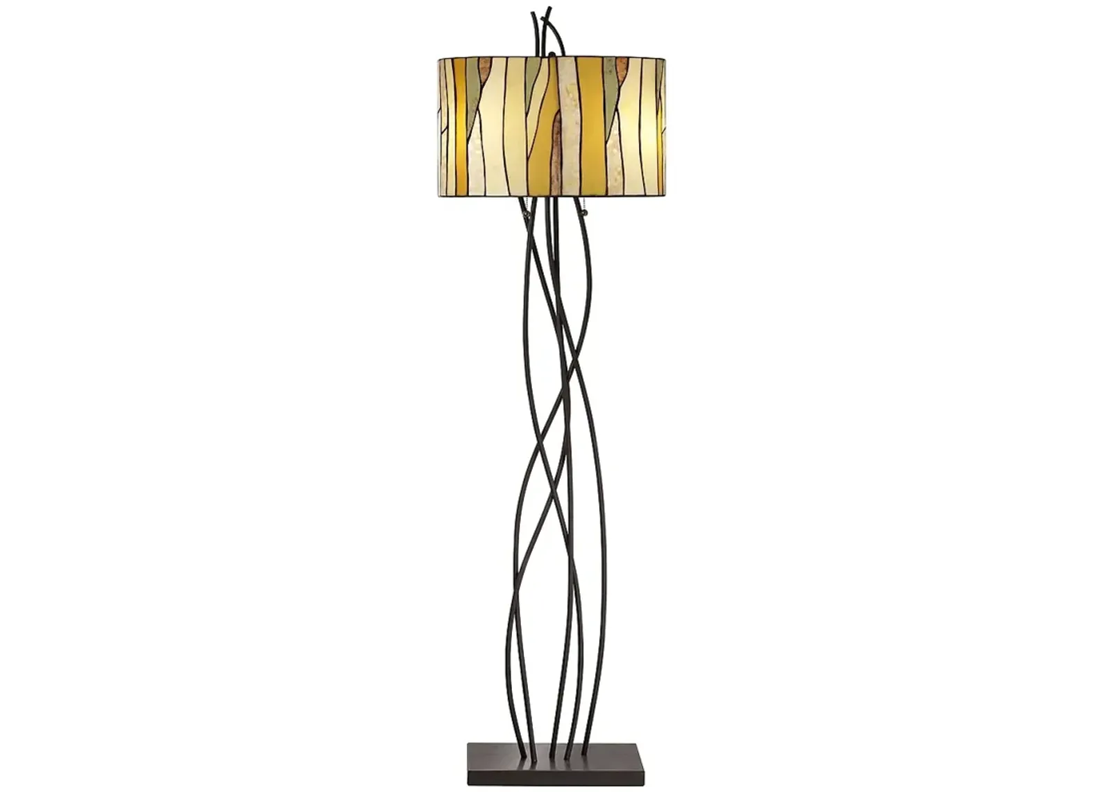 Oak Vine Tiffany Style Floor Lamp