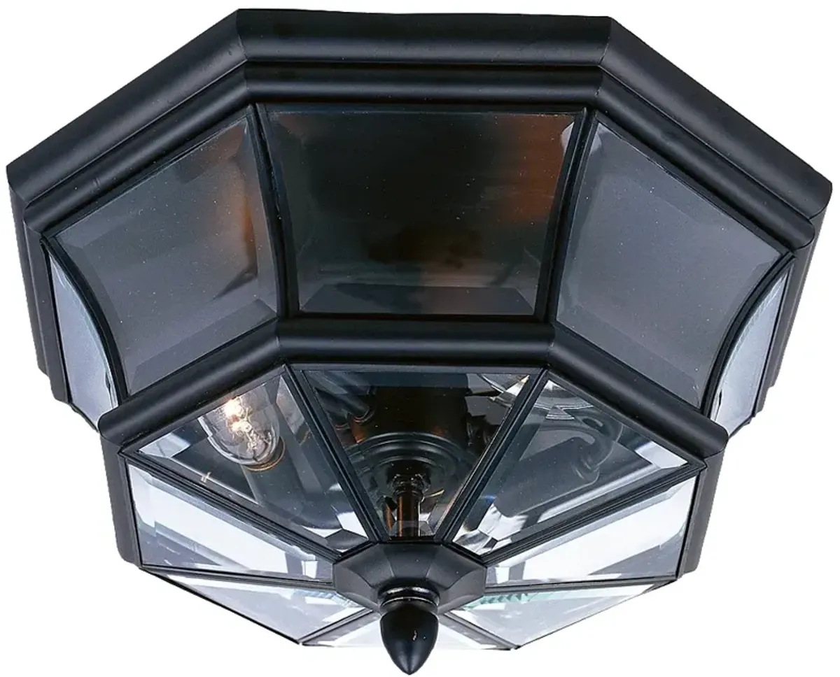 Quoizel Newbury 15 1/4" Wide Black Outdoor Ceiling Light